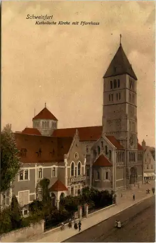 Schweinfurt, Kath. Kirche mit Pfarrhaus -510930