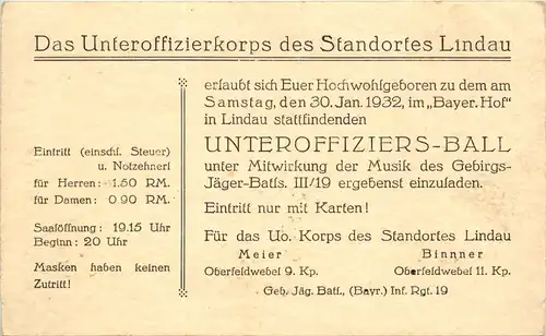 Lindau - Unteroffiziers Ball 1932 -613144