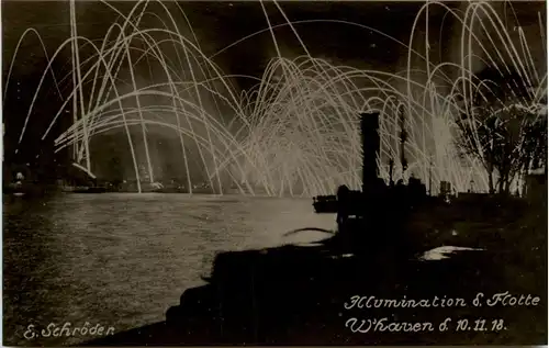 Wilhelmshaven - Illumation der Flotte 1918 -492002