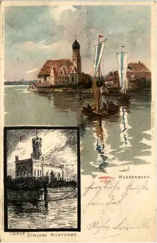 Wasserburg - Schloss Montfort - Litho -613014