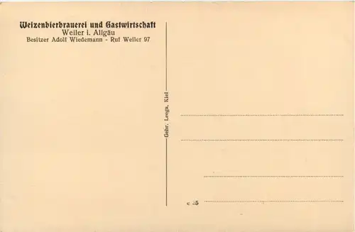 Gruss aus Weiler im Allgäu - Brauerei -612802