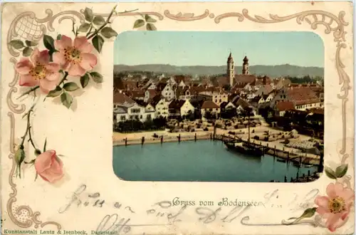 Lindau - Gruss vom Bodensee - Litho -613022