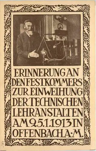 Offenbach am Main - Erinnerung an der Festkommers zur Einweihung 1913 -492942