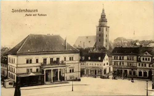 Sondershausen - Markt mit Rathaus -613828