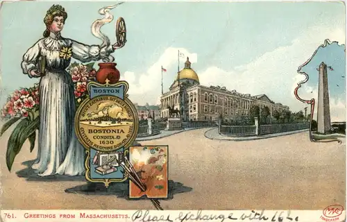 Greetings from Massachusetts - Boston -613640