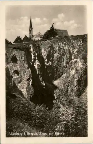 Altenberg i. Erzgeb., Binge mit Kirche -387654