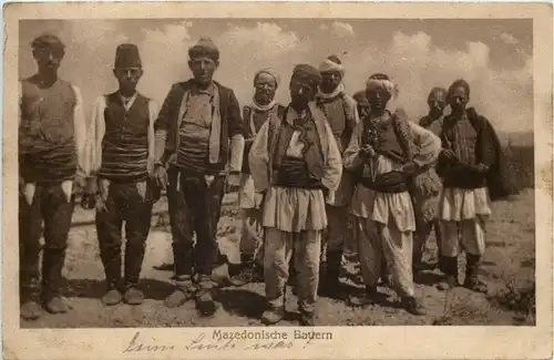 Mazedonien - Mazedonische Bauern - Feldpost San Komp 641 -615332