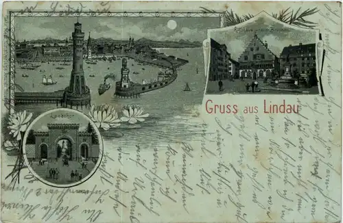 Gruss aus Lindau - Litho -613036