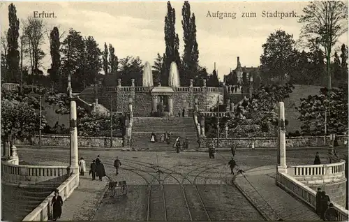 Erfurt - Aufgang zum Stadtpark -614072