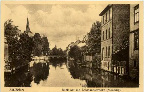 Erfurt - Blick auf die Lehmannsbrücke -614760