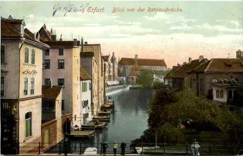 Erfurt - Blick von der Rathausbrücke -615160
