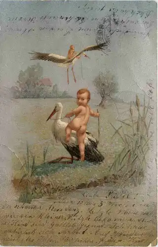 Kind auf Storch -615270