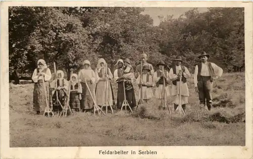 Feldarbeiter in Serbien - Feldpost -615290