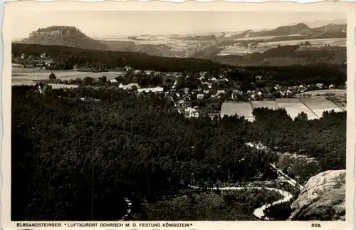 Gohrisch, Sächs. Schweiz, m.d. Festung Königstein -388916