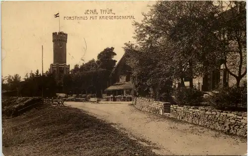 Jena - Forsthaus mit Kriegerdenkmal -613950