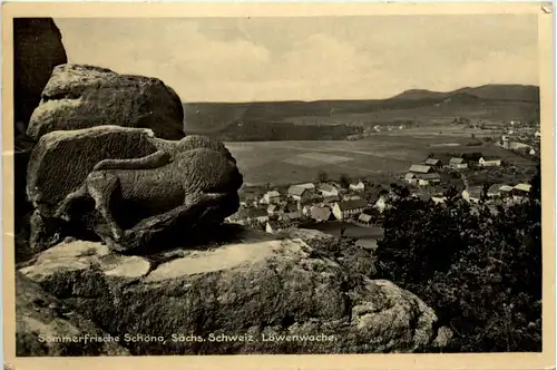 Sächs. Schweiz, Schöna, löwenwache -388992