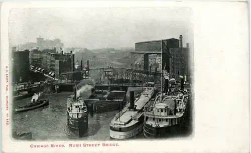Chicago River - Rush Street Bridge -616458
