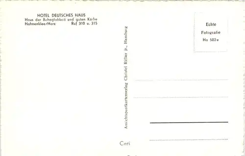 Hahnenklee - Hotel Deutsches Haus -615324