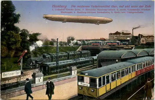 Hamburg - Die modernen Verkehrsmittel - Zeppelin -616864