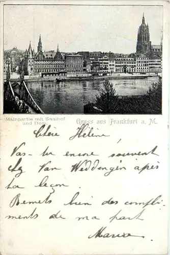 Frankfurt, Mainpartie mit Saalhof und Dom -392594