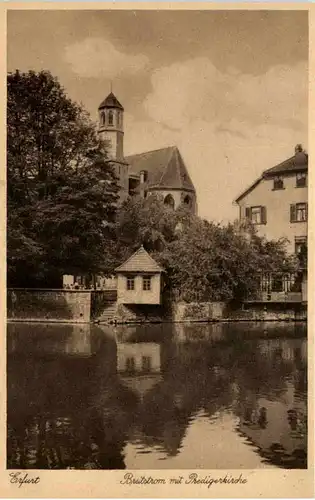 Erfurt - Breitstrom mit Predigerkirche -614624