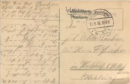 Unterstand in der Champagne - Feldpost 13. Reserve Division -617304