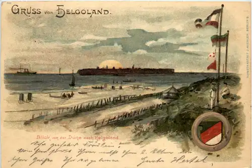 Gruss aus Helgoland - Litho -617444