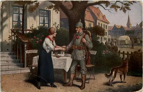 Deutsche Kunst - Kriegers Abschied -617294