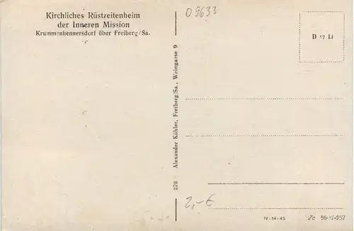 Krummenhennersdorf b. Freiberg, Kirchliches Rüstzeitenheim -390100