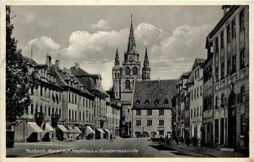 Ansbach - Markt mit Stadthaus -616562