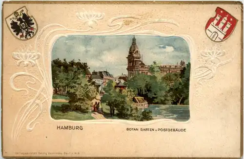 Hamburg, Botan. Garten u. Postgebäude -393208