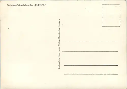 Turbinen Schnelldampfer Europa -616702