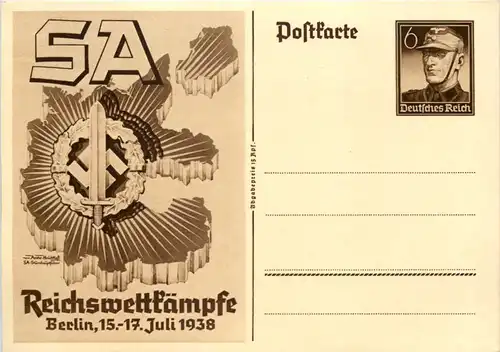 SA Reichswettkämpfe Berlin 1938 - Ganzsache -617714