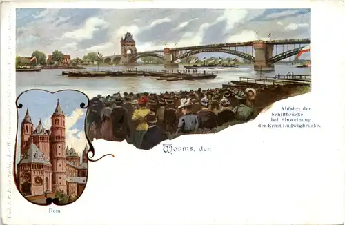 Worms - Einweihung der Ernst Ludwigbrücke -616320