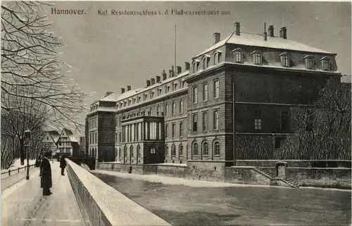 Hannover, kgl. Residenzschloss v.d. Flusswasserkunst aus -390428