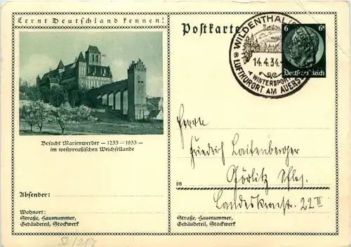 Marienwerder 1933 - Ganzsache -617814