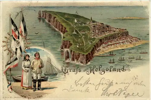 Gruss aus Helgoland - Litho -617440