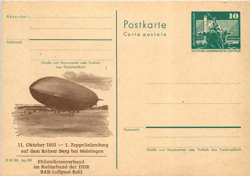 Meiningen - 1. Zeppelinlandung - Philatelistenverband Suhl -617640