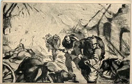 1. WK Sturmangriff - Feldpost Landsturm Inf. Regiment 13 -616962