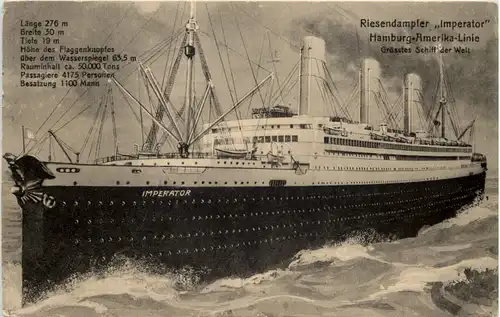 Dampfer Imperator - Hamburg Amerika Linie -616676