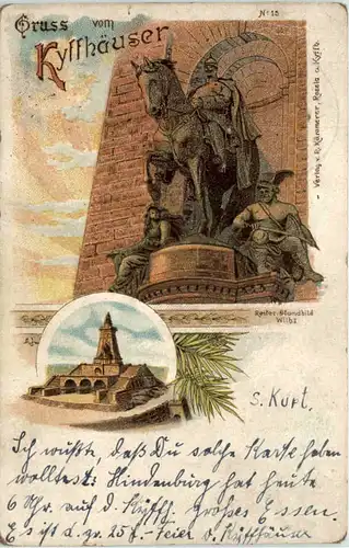 Gruss vom Kyffhäuser - Litho - Flugpost -617900