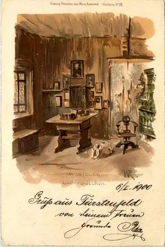 Wartburg - Lutherstübchen - Litho -618274