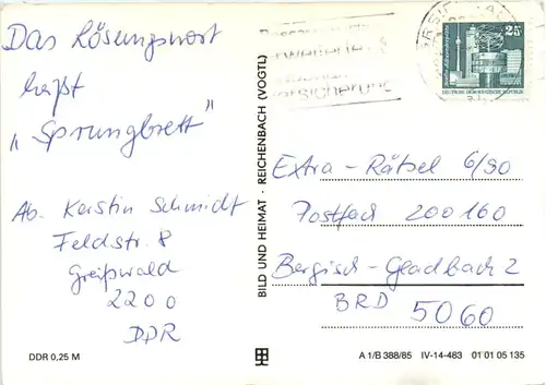 Karlsburg, Kr. Greifswald, Zentralinstitut f. Diabetes Gerhardt Katsch -393894