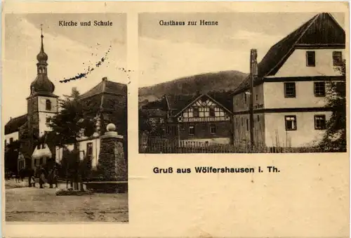 Gruss aus Wölfershausen in Thüringen - Gasthaus zur Henne -618020