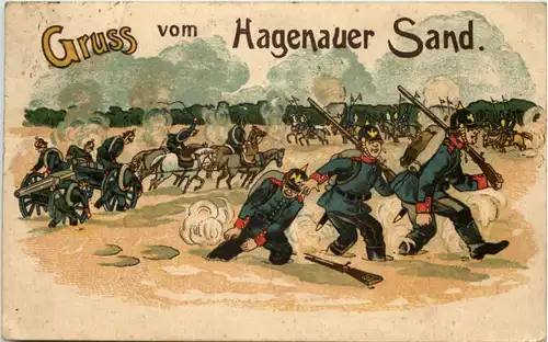 Gruss vom Hagenauer Sand - Litho -616956