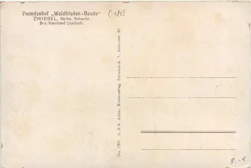 Sommerfrische Zwiesel, Sächs. Schweiz -391026