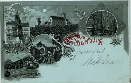 Gruss von der Wartburg - Litho -618280