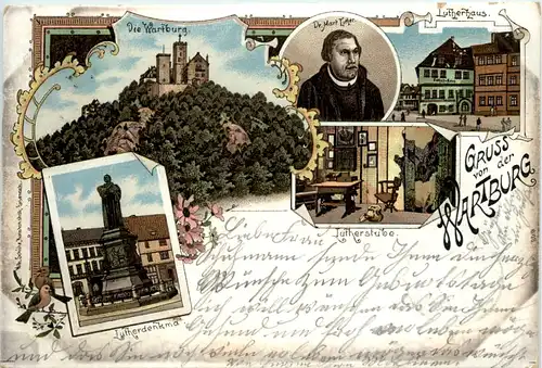 Gruss von der Wartburg - Litho -618300