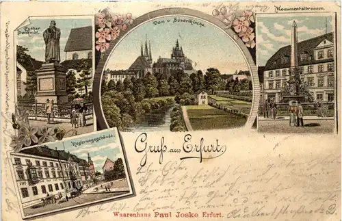 Gruss aus Erfurt - Litho -618380