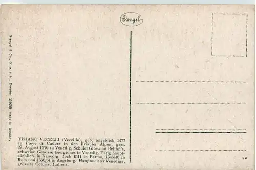 Künstlerkarte Tiziano Vecelli - Erotik -618854